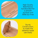 MEEDEN Kids Tabletop Paper Roll Dispenser, Solid Beech Wood with 3 Paper Rolls (12" x 75ft), Portable Art Painting Easel for Kids to Entertain, MEEDEN