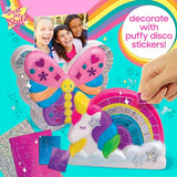 Just My Style Paint & Sparkle Figurines, Paintable Unicorn Rainbow & Butterfly Photo Holder, Create Funky Decor, Includes Art Supplies, Stickers & Just My Style