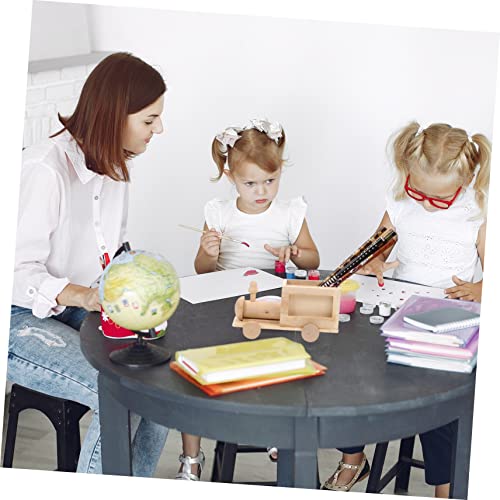 Tofficu 2pcs DIY Train Pen Holder Mini Unfinished Wooden Train Unfinished Wood Dolls DIY Wood Ornaments Small Unfinished Wood Basket Kids Painting Tofficu