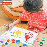 Shuttle Art Washable Finger Paint, 44 Pack Kids Paint Set with 36 Colors Toddler Paints(30ml, 1oz) for Toddlers, Paint Brushes, Finger Paint Paper Shuttle Art