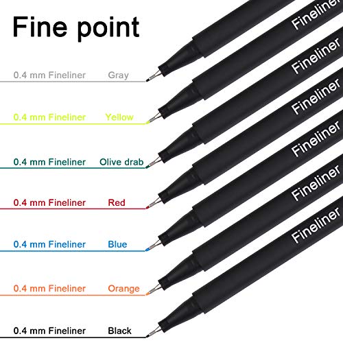 Dyvicl Fineliner Fine Point Pens, 60 Colors 0.4mm Fineliner Color Pen Set Fine Point Markers Fine Tip Drawing Pens for Journaling Writing Note Taking