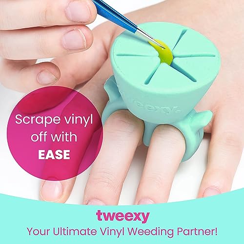 tweexy Craft Vinyl Weeding Scrap Collector Ring | Weeding Tools for Vinyl Heat Transfer, HTV Crafting & Adhesive Paper Sheets Holder | Portable Heat - WoodArtSupply