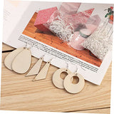 KALLORY 60pcs DIY Earrings Wood Earring Base Dangle Earrings Wood Charms Natural Wood Pendants Earring Making Supplies Kit Unfinished Natural Wood KALLORY