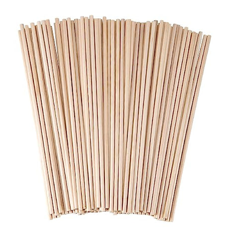 Senkary Wooden Dowel Rods 1/8 x 6 Inch Unfinished Natural Wood Craft Dowel Rods, 100 Pieces Senkary