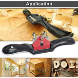 KOOTANS 2pcs 9" 10" Adjustable Spokeshave, with Replacement Blades and 4-Way Rasp File, Manual Planer with Flat Base, Perfect for Planing Trimming, KOOTANS