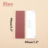 LEONTOOL 100Pcs Micro Detail Sander Paper Kit 3.5x1.2 Inch Hook and Loop Sandpaper Strips 120 Grit, Micro Finishing Sander Paper Detail Sander LEONTOOL