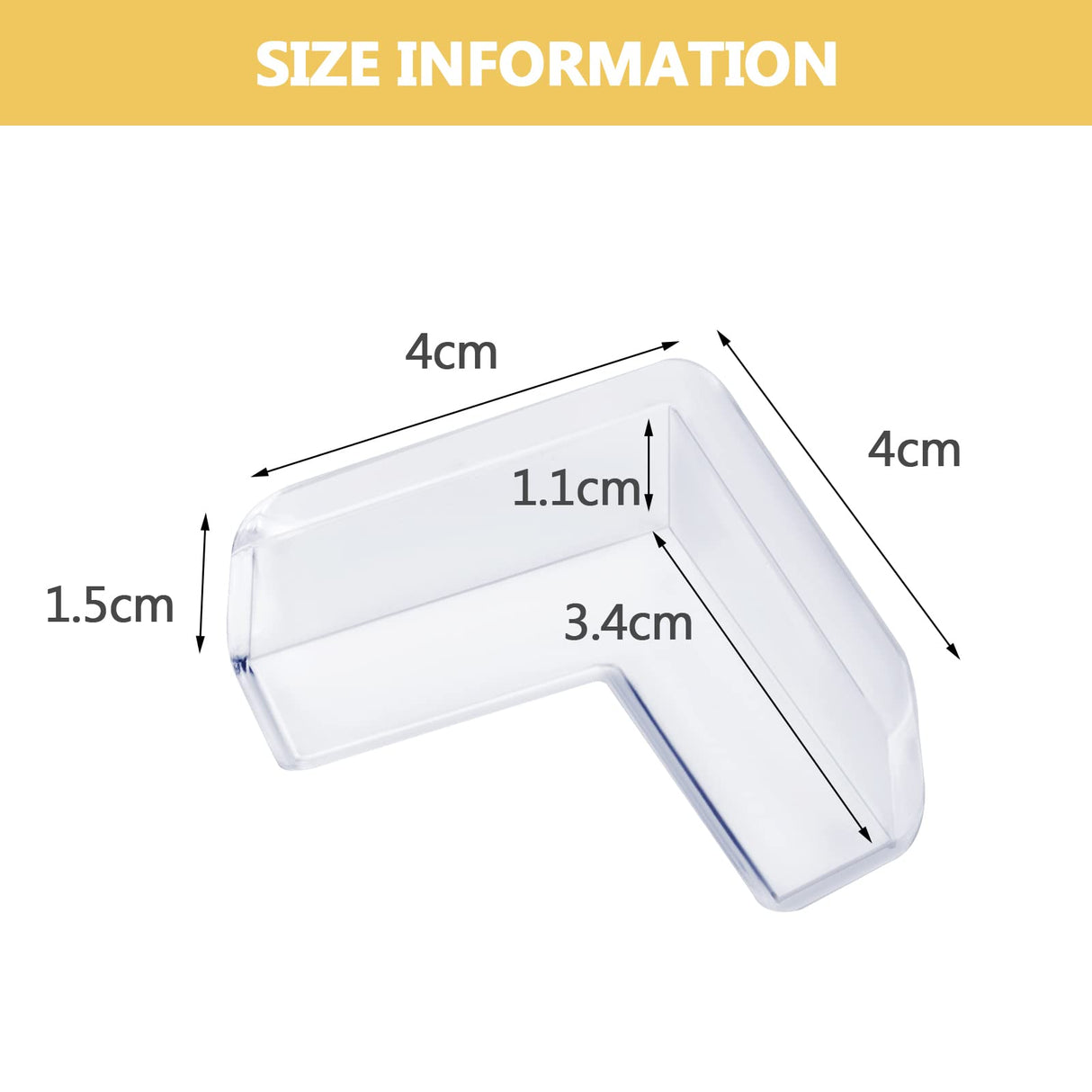 8 Pack Corner Protector for Baby, Clear Furniture Corner Guard & Edge Safety Bumpers for Table Edges & Sharp Corners - Baby Proofing (L Shape) AIXMEET