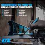 OX Tools Pro Tuff Carbon Marking Pencil Mechanical Construction Pencil Value Pack 4 Leads Included & Pencil Holder with Sharpener Belt Clip OX Tools