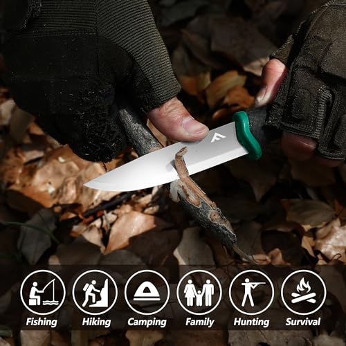 FLISSA Fixed Blade Tactical Knife and Folding Saw Set, Survival Knife with  Stainless Steel Blade & Sheath, 7 Hand Pruning Saw, Outdoor Edge Knife for  Survival, Camping, Fishing, Hiking, Gifts for Men –