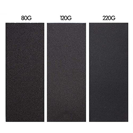 Annietfr 80 Grit 120 grit 220 Grit Assorted Grit Sandpapers for Wood Furniture Finishing, Metal Sanding and Automotive Polishing, 9 x 3.6 Inch Dry or Annietfr