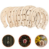 24pcs Unfinished Wood Horseshoe Cutouts Blank Wooden Horseshoe Chips Cowboy Wood Slices to Paint Crafts for DIY Western Celebration Home Decoration EXCEART