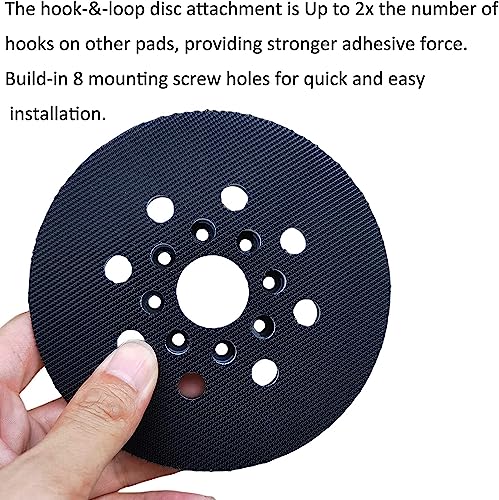 Tockrop 2 Pack 5 Inch 8 Hole Hook & Loop Replacement Sander Pad for 5" Bosch ROS20VS, ROS20VSC, ROS20VSK, ROS20, ROS10 Random Orbit Sander Sanding Tockrop