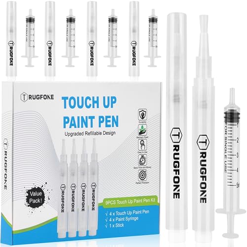 TRUGFONE Touch Up Paint Pen 4 Pack Pens Fillable Paint Touch Up Brush Pen for Walls Refillable Paint Touch Up Pen for Wall Repair Funiture Cabinet - WoodArtSupply