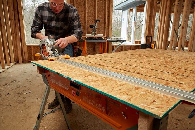 BORA 50” NGX Clamp Edge, Straight Cut Guide for Circular Saws, Easy to Use, Great for Cross-Cutting Plywood Sheets and Routing Dados, 544050 Bora