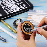 Sunshilor White Paint Pen, Acrylic White Permanent Marker White Paint Pens for Wood Rock Plastic Leather Glass Stone Metal Canvas Ceramic Marker, Set Sunshilor