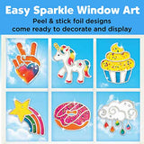 Creativity for Kids Easy Sparkle Window Art Kit - Paint and Decorate 7 DIY Suncatchers, Arts and Crafts for Kids Ages 6-8+, Activities for Kids, Creativity for Kids