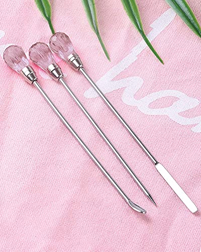 11 Pcs Resin Spoon Tools Kit-Metal Stir Sticks Resin Spoons Poke Needle with Anti-Static Stainless Steel Precision Tweezers Set for Resin MSDADA