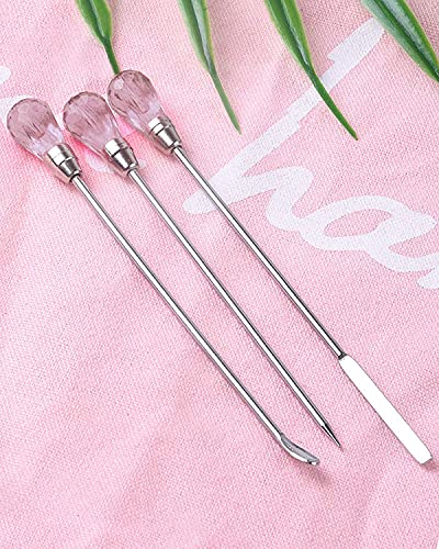 11 Pcs Resin Spoon Tools Kit-Metal Stir Sticks Resin Spoons Poke Needle with Anti-Static Stainless Steel Precision Tweezers Set for Resin - WoodArtSupply