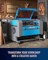OMTech 100W CO2 Laser Engraver with LightBurn, 20x28 Inch Laser Engraving Cutting Machine with 4 Way Pass Through Air Assist Water Pump Wheels, OMTech