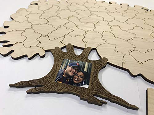 50pc Blank Wedding Tree Puzzle Guest Book Alternative. Add Your Own Personalization. A Great Guest Book Idea For a Wedding Reception, Birthday, Baby - WoodArtSupply