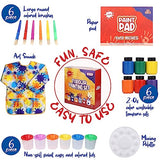 J MARK All Inclusive Toddler Painting Set - Spill Proof Paint Cups, Paint Pad, Brushes, Safe Tempera Toddler Washable Paint, Palette - Toddler Paint J MARK