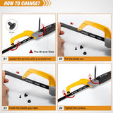 KATA Hacksaw, Compact Hand Operating Hack Saw with 10 Inch Aluminum Frame and 2 Piece Extra Flexible Bi-Metal HSS Blades, Suitable for Wood and Metal KATA