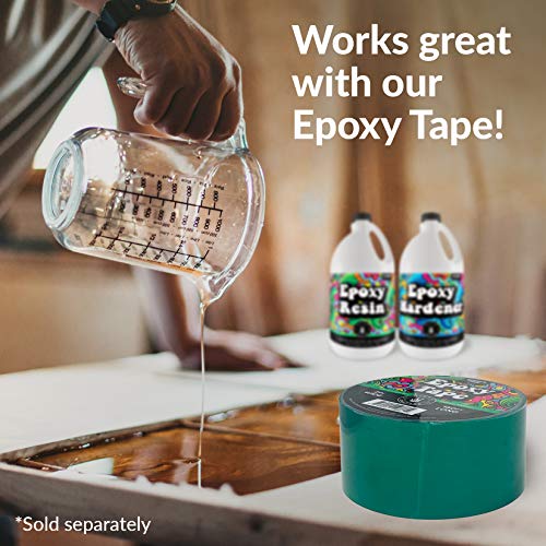 Crystal Clear Epoxy Resin 1 Gallon Kit 2 Part Epoxy Resin for Tumblers, Wood, Table Top, Countertop, Bar & Craft Art, Resin Molds Clear Casting Resin HIPPIE CRAFTER