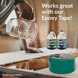 Crystal Clear Epoxy Resin 1 Gallon Kit 2 Part Epoxy Resin for Tumblers, Wood, Table Top, Countertop, Bar & Craft Art, Resin Molds Clear Casting Resin HIPPIE CRAFTER