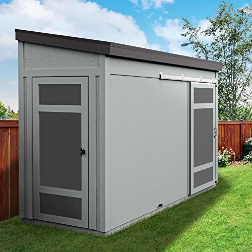 Handy Home Products Cambria 10x4 Outdoor Wood Storage Shed with Full Floor System Handy Home Products