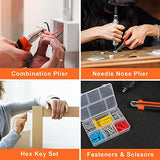 COMOWARE 20V Cordless Drill Set Combo Kit,120 Pcs Tool Kit for Home, Household Tool Sets for Men, Basic Tool Kit with Power Drill, Tool Set with COMOWARE