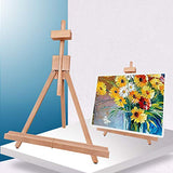 Miratuso Painting Easel, Folding Wooden Tabletop Easel Stand Holds Highest to 22" Canvas, Portable Desktop Easel Suitable for Artists, Beginners, Miratuso