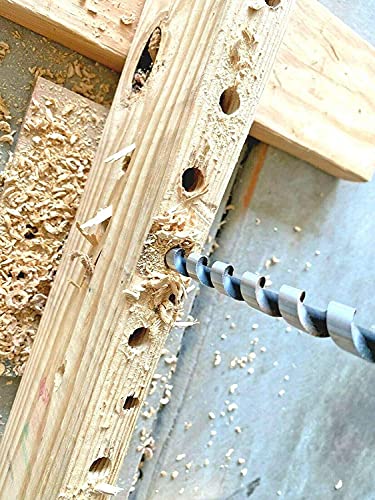 SOMADA 1-Inch x 12-Inch Auger Drill Bit for Wood, Hex Shank 3/8-Inch, Ship Auger Long Drill Bit for Soft and Hard Wood, Plastic, Drywall and SOMADA