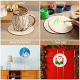 60 Pcs 6 Inch Wood Circles for Crafts Unfinished Wood Circles Wood Rounds Natural Round Wooden Disc Cutouts Blank Wood Circle Slices for DIY Crafts, AWIZOM