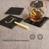 40 Slate Drink Coaster Engraving Blanks - Square Shapes for Versatile Use,Natural and Rustic Look Cakocaco