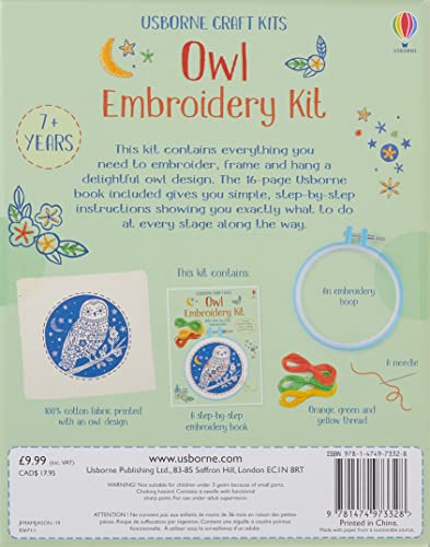 Embroidery Kit: Owl - WoodArtSupply