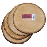 Wilson Basswood Round Rustic Wood Slice for Natural Décor, DIY Crafts (7-9") Set of Four WILSON