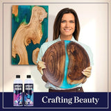Resin Epoxy Craft Kit 32 Ounce Epoxy Resin Kit (16oz. Resin + 16oz. Hardener) High Gloss UV Resistant Odor-Free Art Resin, BPA-Free and Non-Toxic unicone art