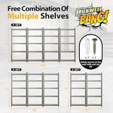 BuxWellBang 36" W x 16" D x 71" H Storage Shelves - 5 Tier Adjustable Garage Shelving Unit, Metal Standing Shelf Utility Rack Organization for BuxWellBang
