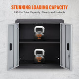 VEVOR Metal Garage Locker Mounted 26" Small Tool Chest 240 LBS Loading Capacity Adjustable Shelf Magnetic Door File for Warehouse Office Home Black VEVOR
