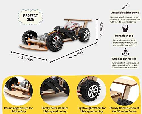 Pica Toys Wireless Remote Control Car Kit F1, Science Project Kit for Kids/Students/Education, STEM Project Model Car Kits to Build, Ideal Choice for - WoodArtSupply