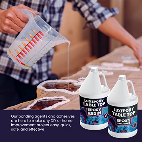 Luxepoxy Resin Kit – Premium Epoxy Countertop Kit with Epoxy Resin and Epoxy Hardener - Two Part Epoxy Resin Clear High Gloss – Easy Pouring, Craft.