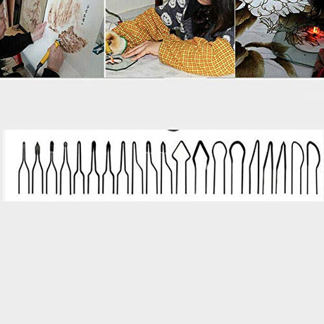 ZHANGLI 23 Pieces Pyrographic Tip Kit, Assorted Wood Burning Wire Tips Nibs for 60W Pyrography Wood Burning Kit Pyrography Accessory Tool ZHANGLI