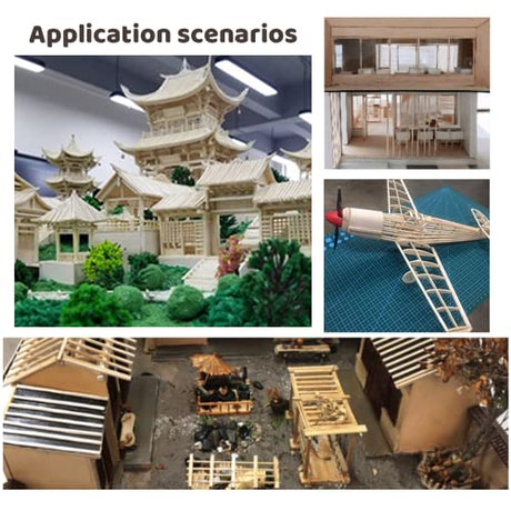 MUXGOA 20 Pcs Wood Sheets,Unfinished Balsa Wood Sheets for Crafts DIY Wood Sheets Thin Wood Sheets for Wooden DIY Ornaments,Scrabble Tiles,House MUXGOA