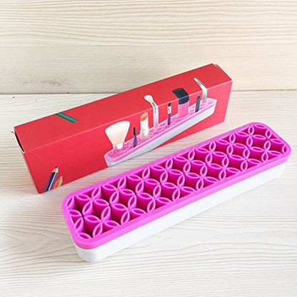 Anddyam Desktop Organizers ,Cosmetic Storage Box& Desktop Storage Box Pink - WoodArtSupply