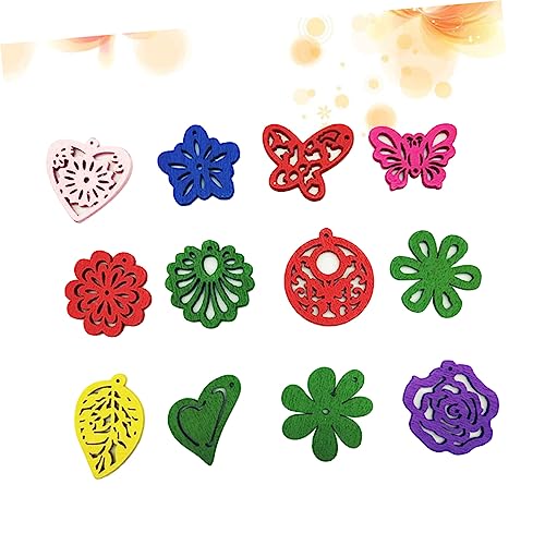 TEHAUX 100pcs Handmade Necklaces Wood Necklace Painted Jewelry Wood Beads Bracelet Beads Necklace Wood Beads DIY Wood Kit Wooden Slices Manual Bamboo TEHAUX