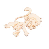 SEWACC 40 Pcs Unfinished Wood Monkey Cutout Shapes Wood Cutouts for DIY Crafts Wood Letters Crafts Dining Table Decor Desk Topper Unfinished Wooden SEWACC