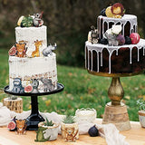 Geetery 12 Pcs Woodland Animals Wooden Animal Cutout Shapes Forest Painted Woodland Baby Shower Decorations Woodland Creatures Wood Table Geetery