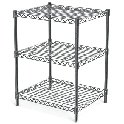 AHEONLAR 3 Tier Grey Storage Racks and Shelving - Heavy Steel Material Pantry Shelves - Adjustable Storage Shelf Metal Storage Rack Wire, Suitable