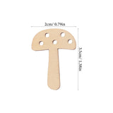 VILLCASE 1 Set Fall Thanksgiving Unfinished Wooden Ornaments Hollow Maple Leaves Mushrooms Wood Cutout Blank Wood Shapes Wood Slices for Kids Craft VILLCASE