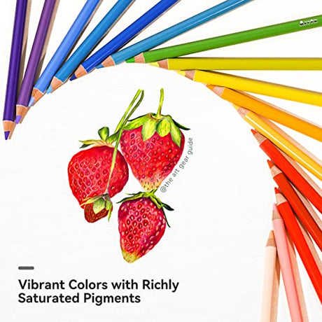 Arrtx 126 Colored Pencil Set Soft Core Coloring Pencils for Adult Color Drawing Blending Shading Sketching, Coloring Pencils Art Supplies for Artists Arrtx